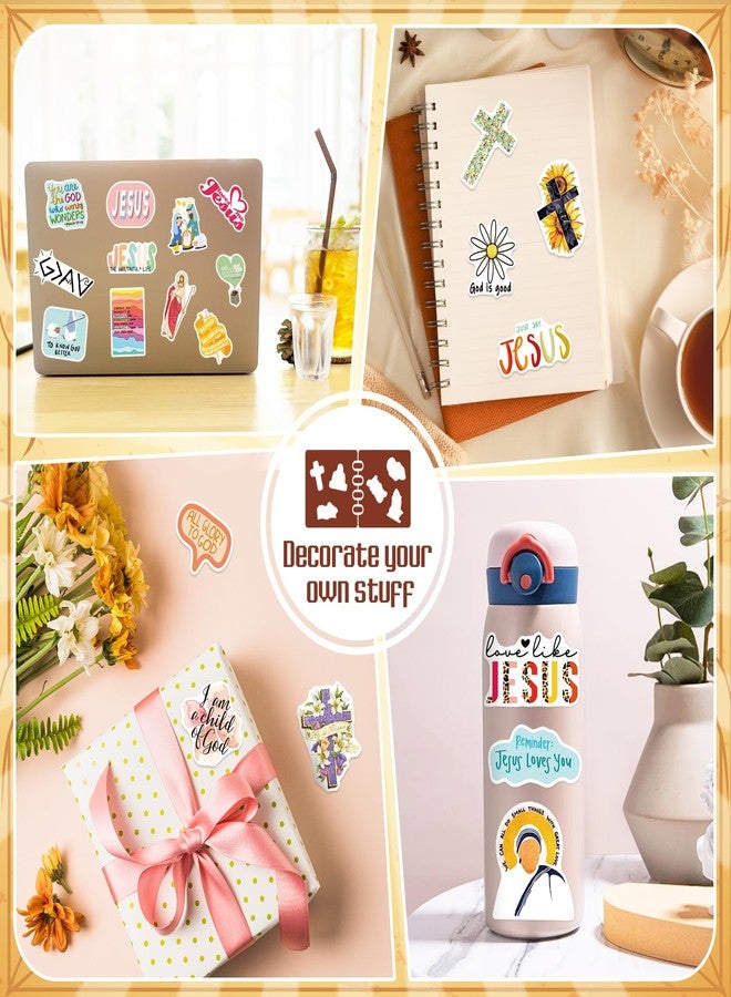 WAKEMOODEI 200PCS Jesus Christian Stickers, Religious Stickers for Kids Bible Verse Sticker Christian Decals for Water Bottles Laptop, Vinyl Faith Wisdom Words Decals Religious Gifts - Image 4